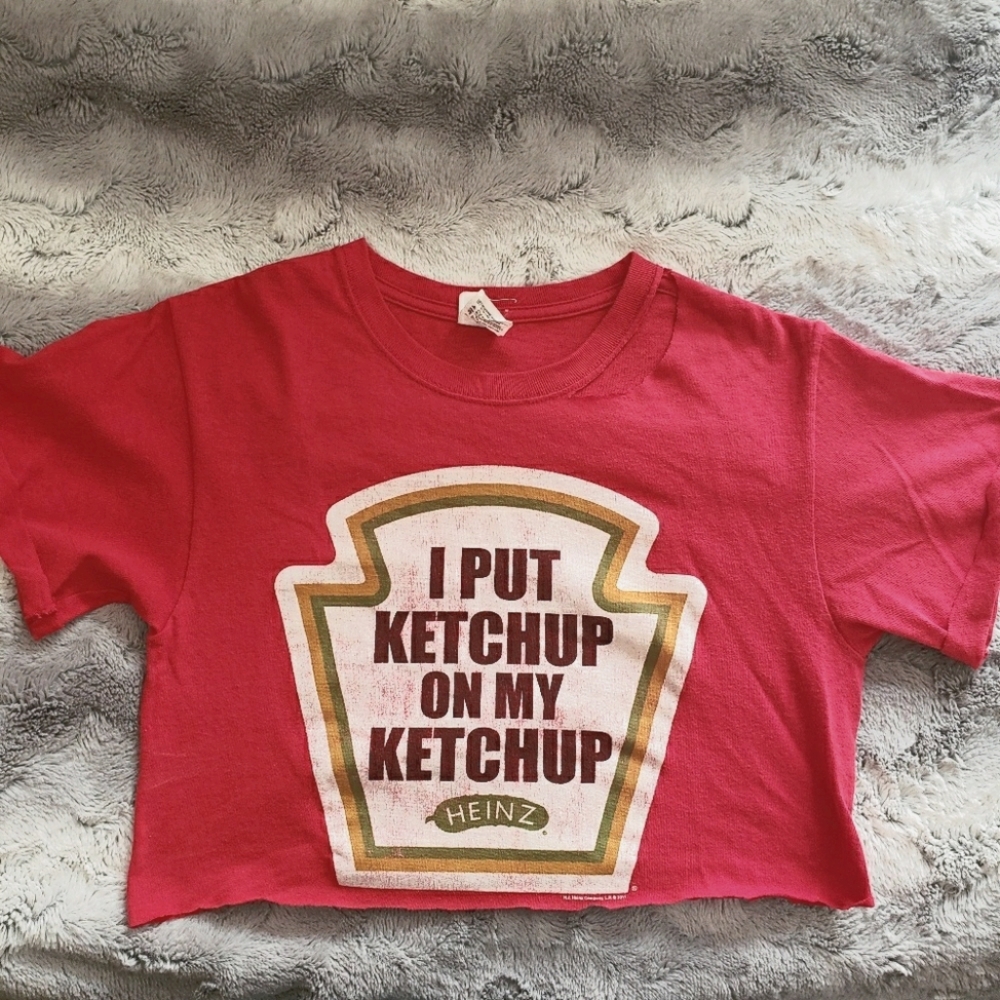 Anvil Heinz cropped tshirt size small